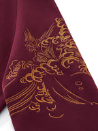 Hoodie ample cheval et fleurs brodés (unisexe)