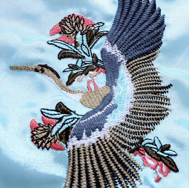 Veste Tigre et Mont Fuji brodés (Réversible)