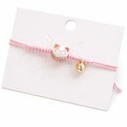 Bracelet porte bonheur Maneki Neko rose VIP