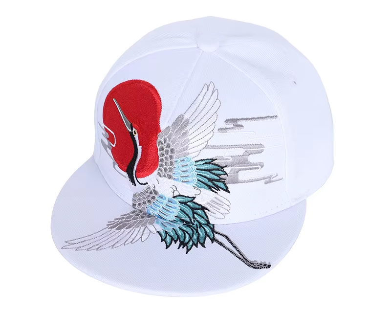 Casquettes brodées avec grue, carpe koi ou aigle (unisexe)