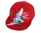 Casquettes brodées avec grue, carpe koi ou aigle (unisexe)