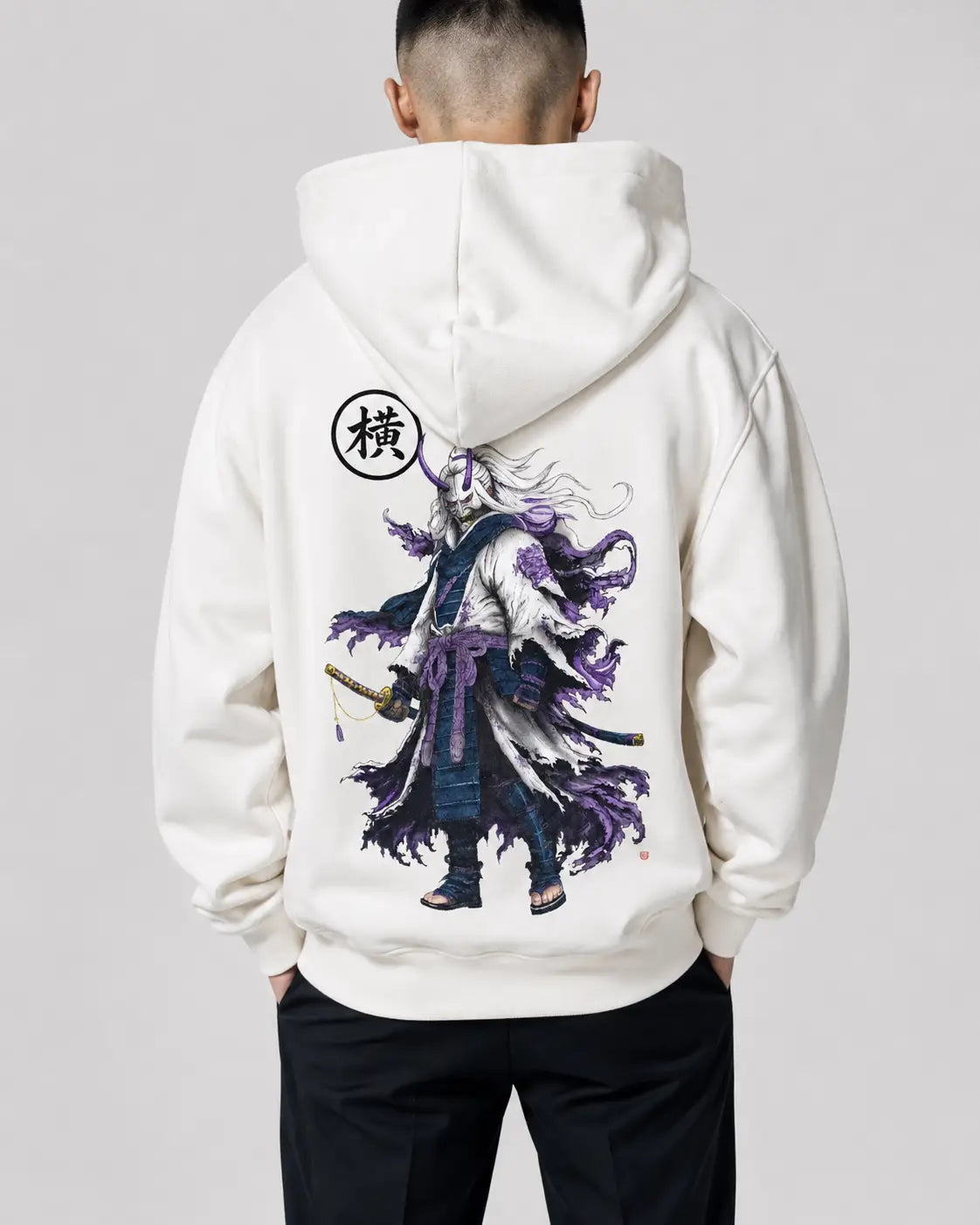 Hoodie Le Démon vengeur peint à la main