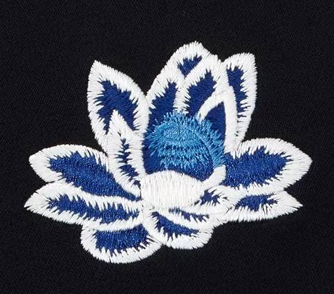 Hoodie ample phénix et fleurs de lotus brodés (unisexe)