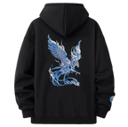 Hoodie phénix et fleurs de lotus brodés (unisexe)