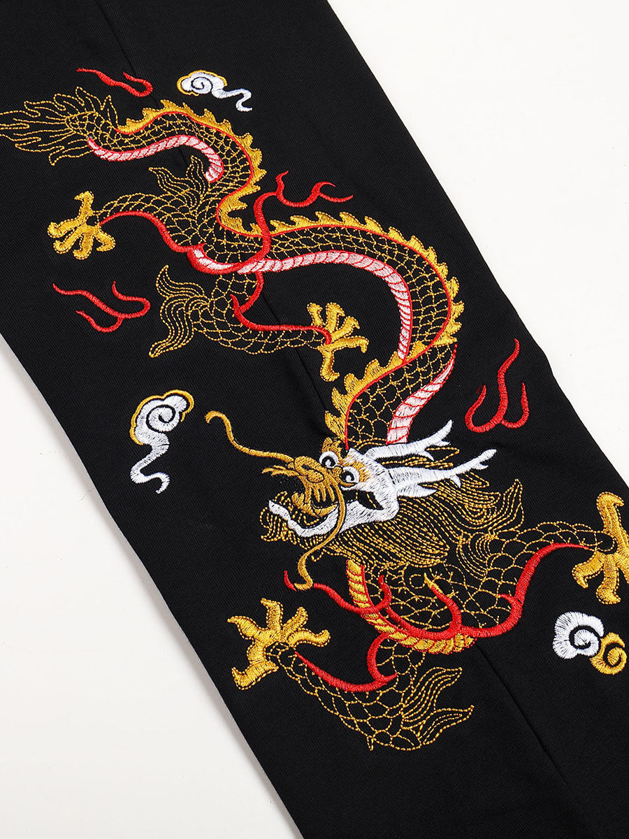Jogging dragon doré brodé