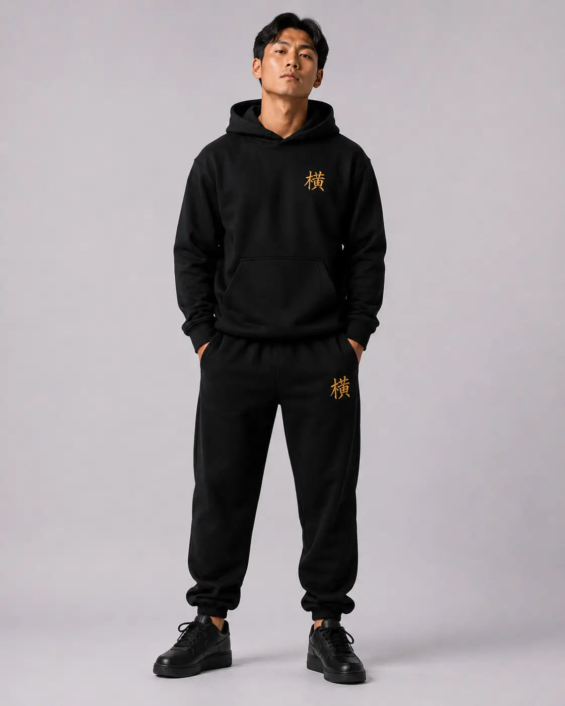 Jogging Kanji Brodé Or – Yokofuri Atelier