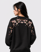 Sweat fleurs de cerisier brodées (unisexe)