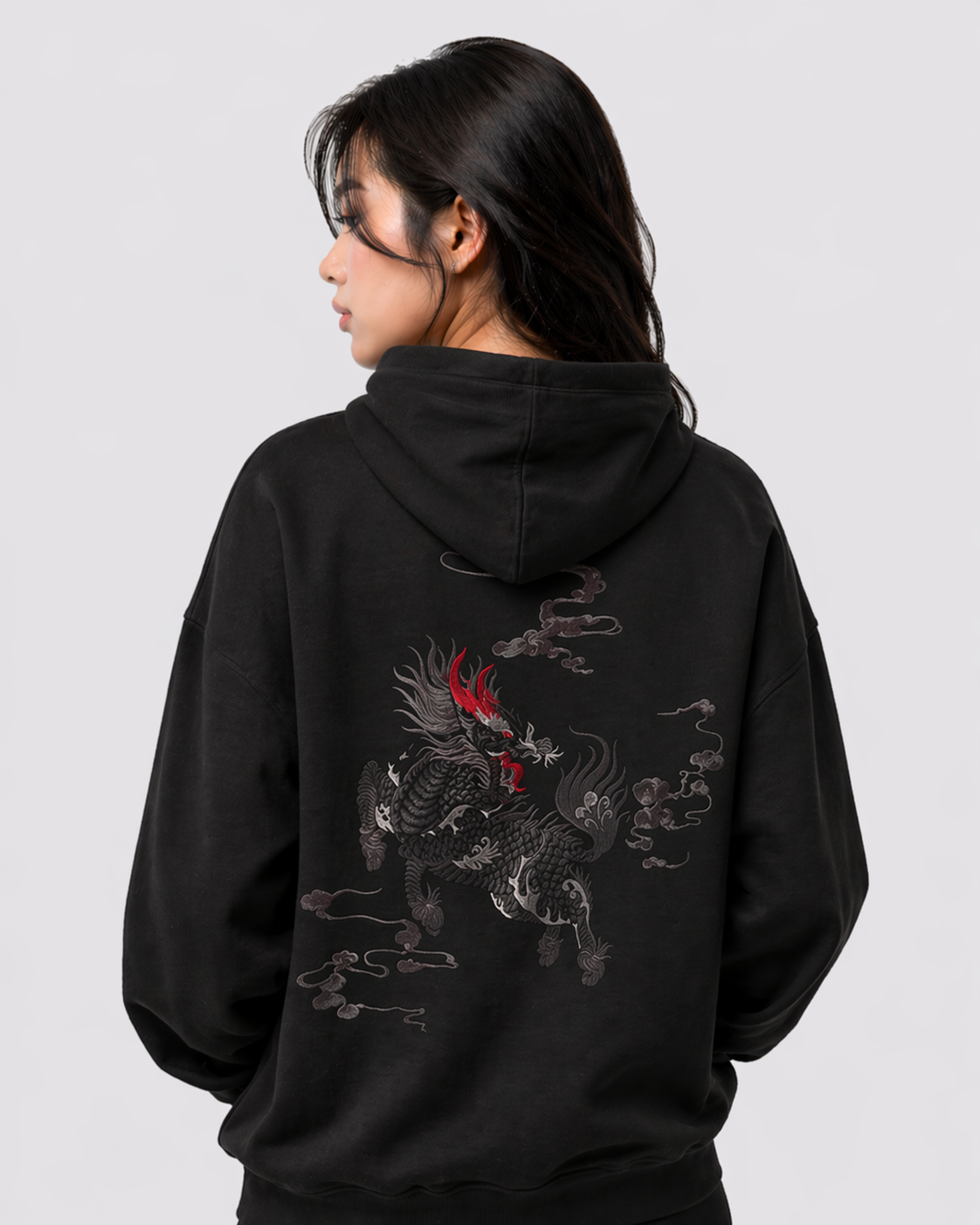 Hoodie kirin brodé (unisexe)