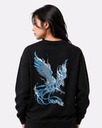 Sweat phénix et fleurs de lotus brodés (unisexe)