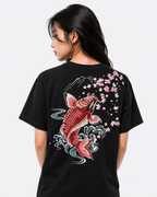 T-shirt carpa koi ricamata (unisex)