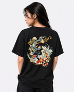 T-shirt carpe koi ricamate (unisex)