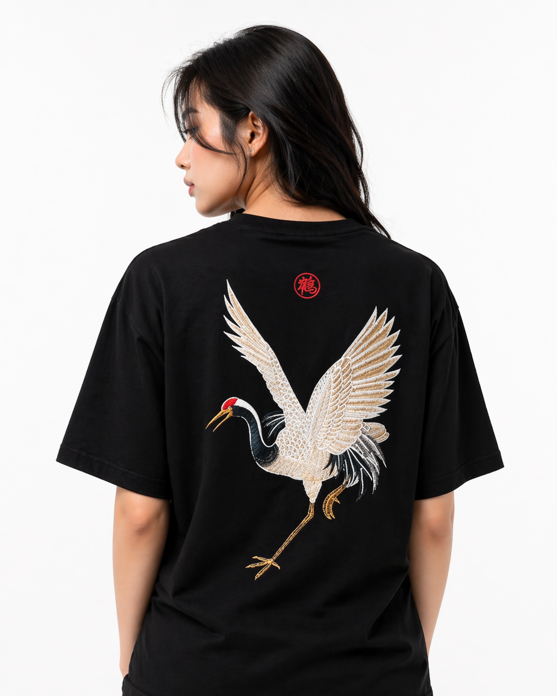Tee-shirt grues brodées (unisexe)