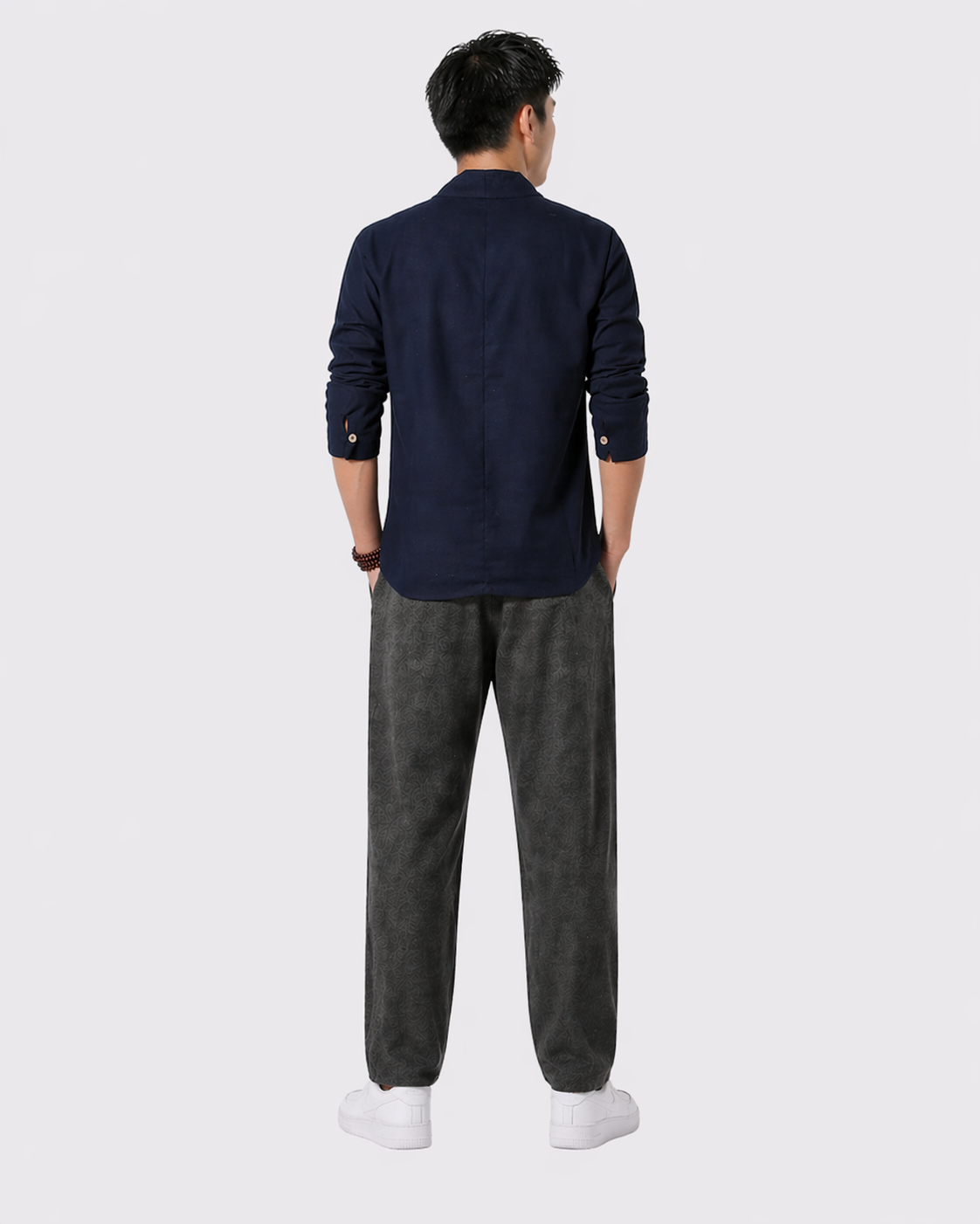 Chemise japonaise à manches longues en lin