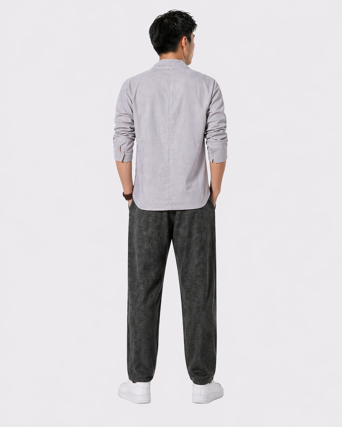 Chemise japonaise à manches longues en lin
