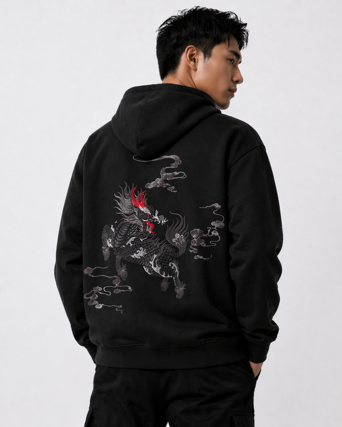 Hoodie kirin brodé (unisexe)