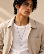 Collier Pendentif Personnalisé Gravure Japonaise – Acier Inoxydable