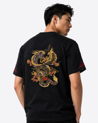 Tee-shirt dragon coloré brodé