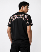 T-shirt fiori di ciliegio ricamati (unisex)