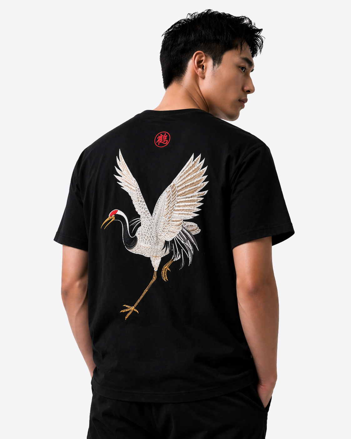 Tee-shirt grues brodées (unisexe)