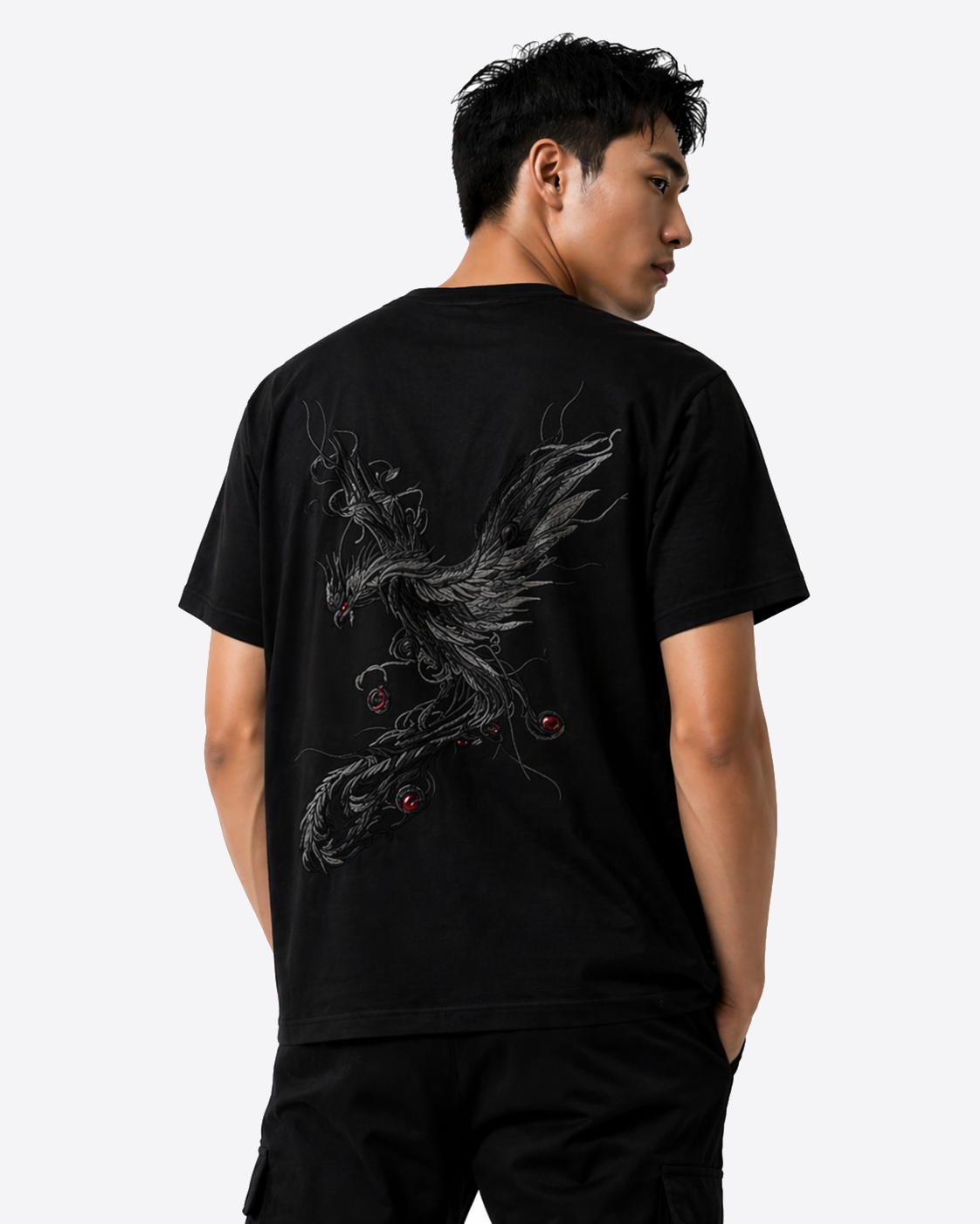 Tee-shirt phénix brodé (unisexe)