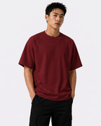 Tee-shirt en coton premium rouge vin