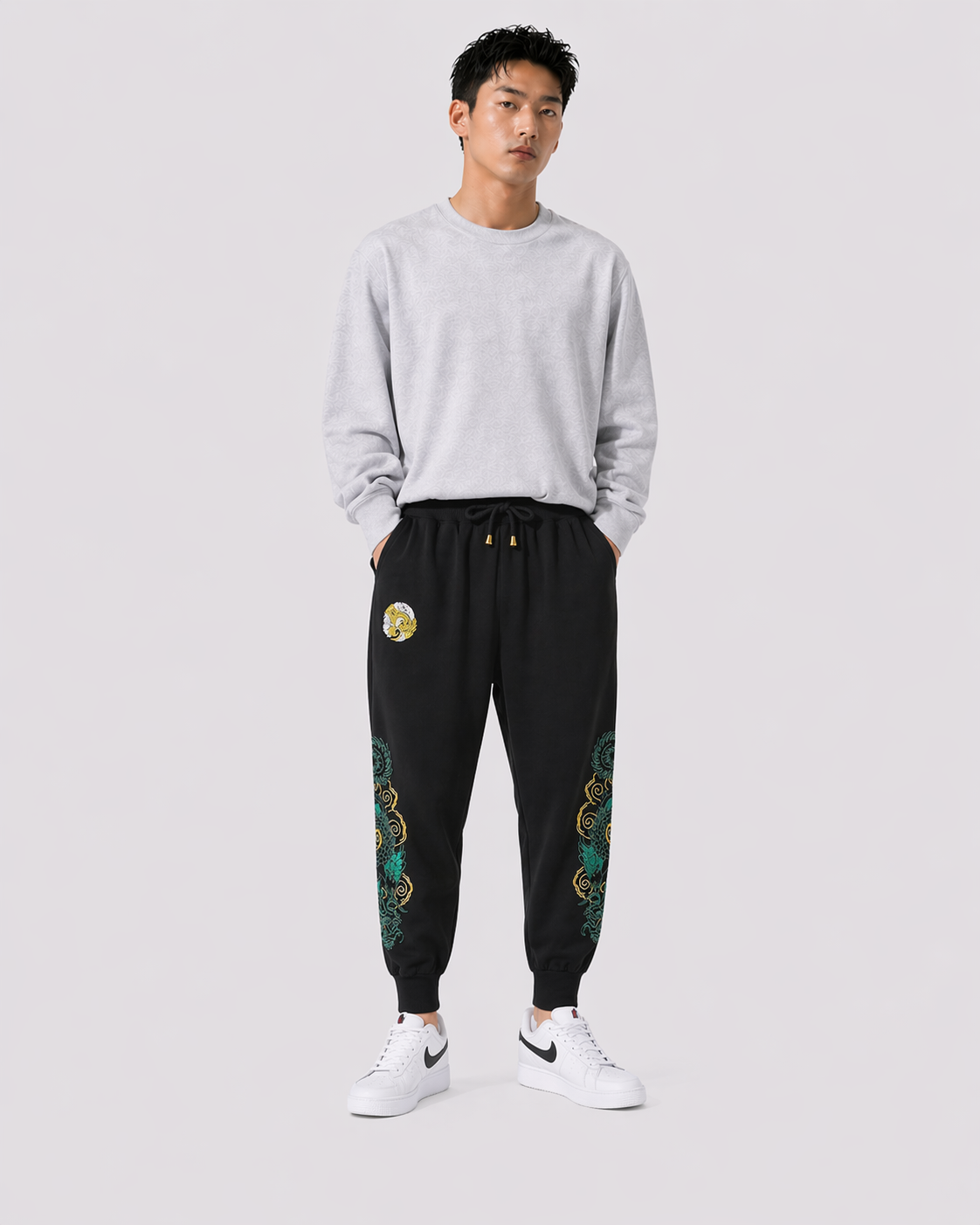 Jogging dragons brodés