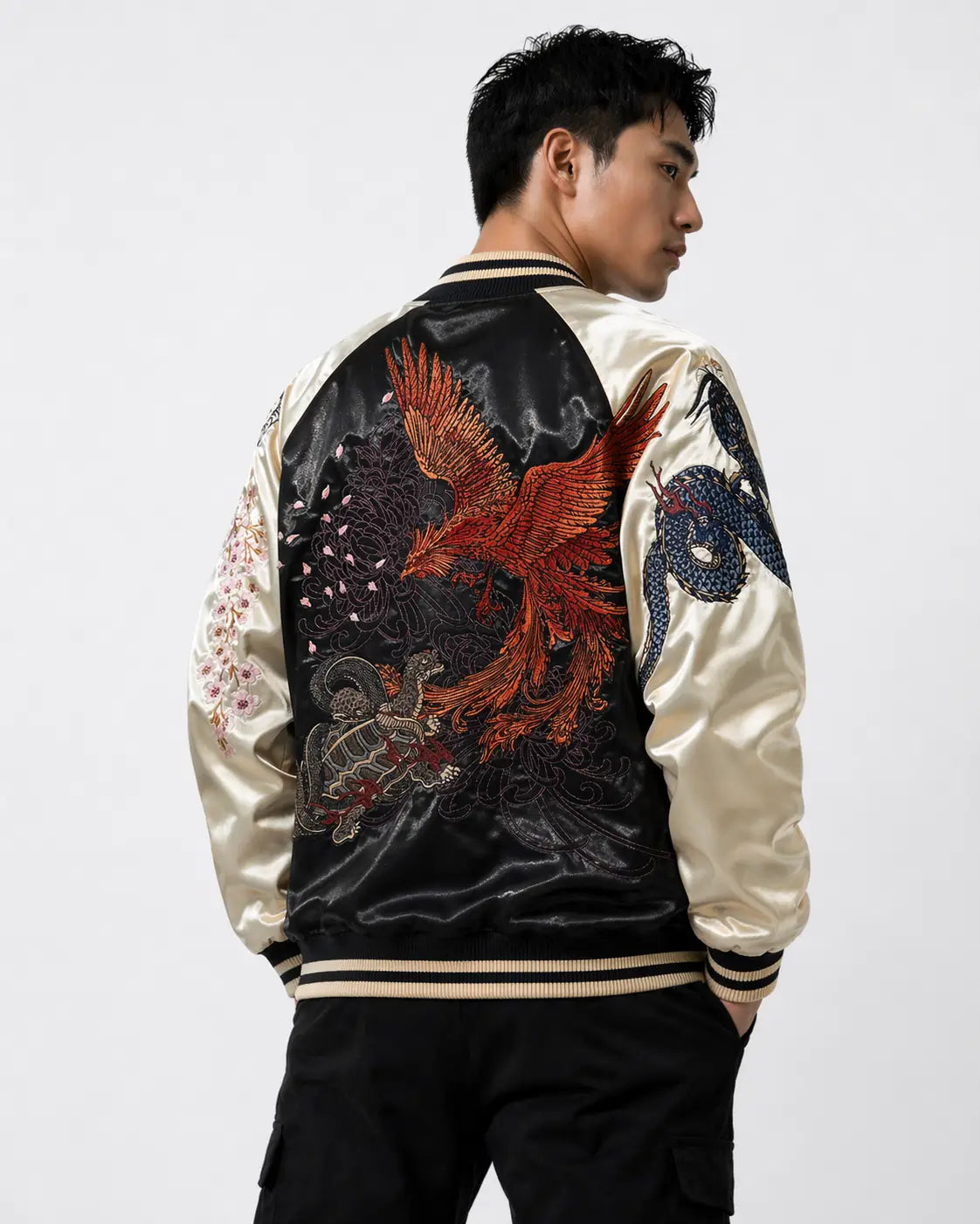 Jacket embroidered with mythical creatures (unisex) 