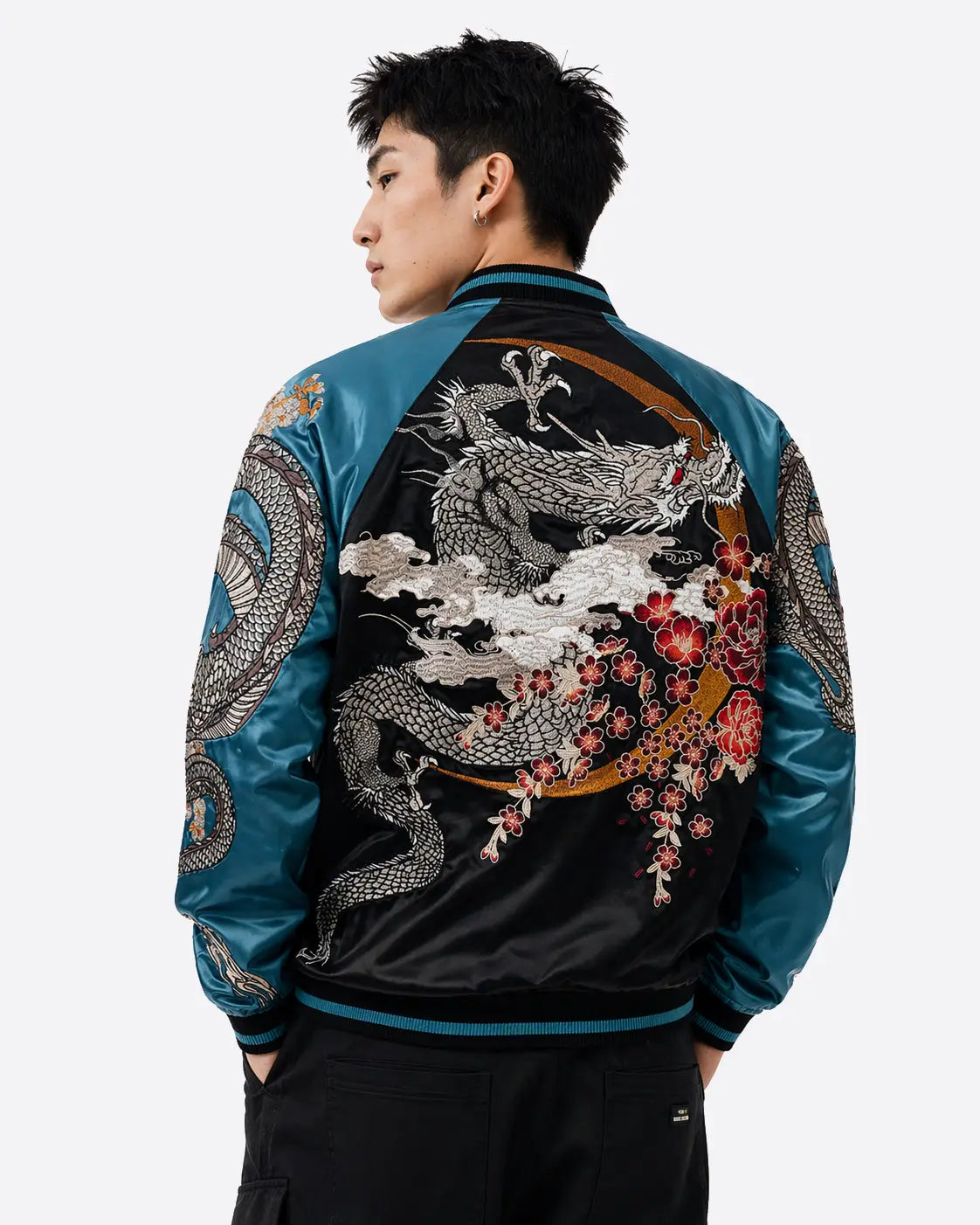 Embroidered dragon jacket (unisex) 
