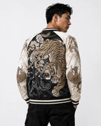 Embroidered tiger and dragon jacket (unisex) 