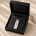 Collier Pendentif Personnalisé Gravure Japonaise – Acier Inoxydable