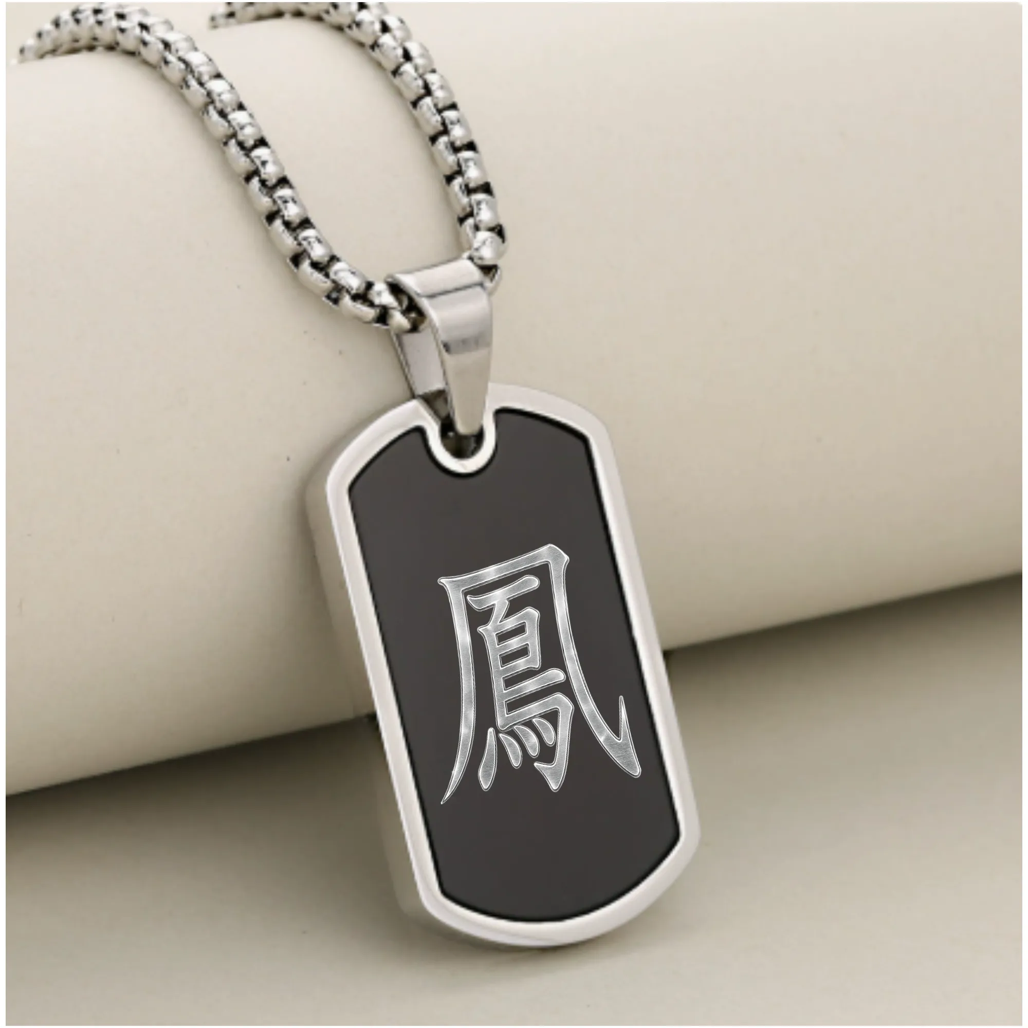 Collier Pendentif Kanji Japonais