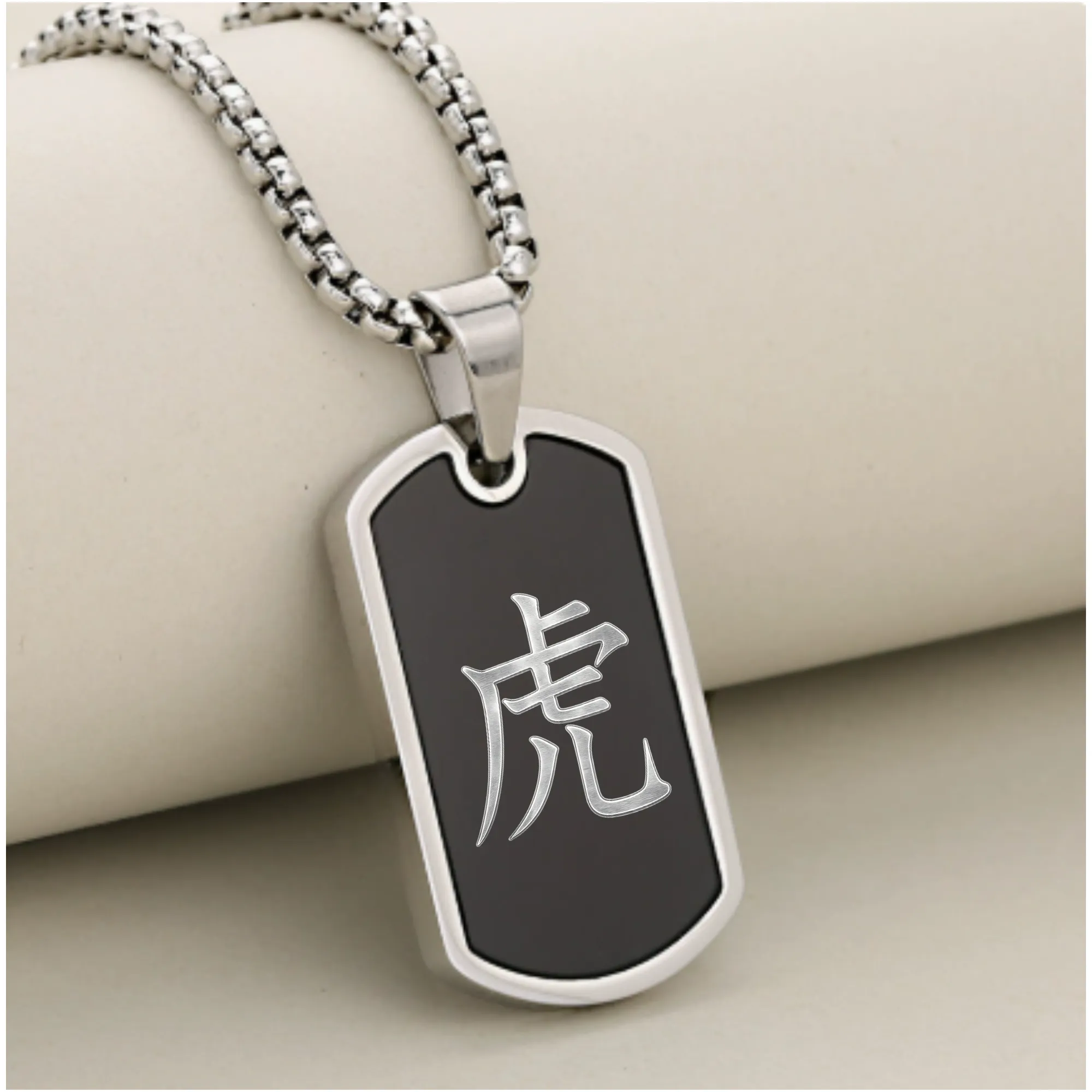 Collier Pendentif Kanji Japonais