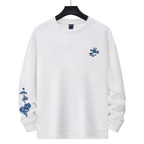 Sweat ample phénix et fleurs de lotus brodés (unisexe)