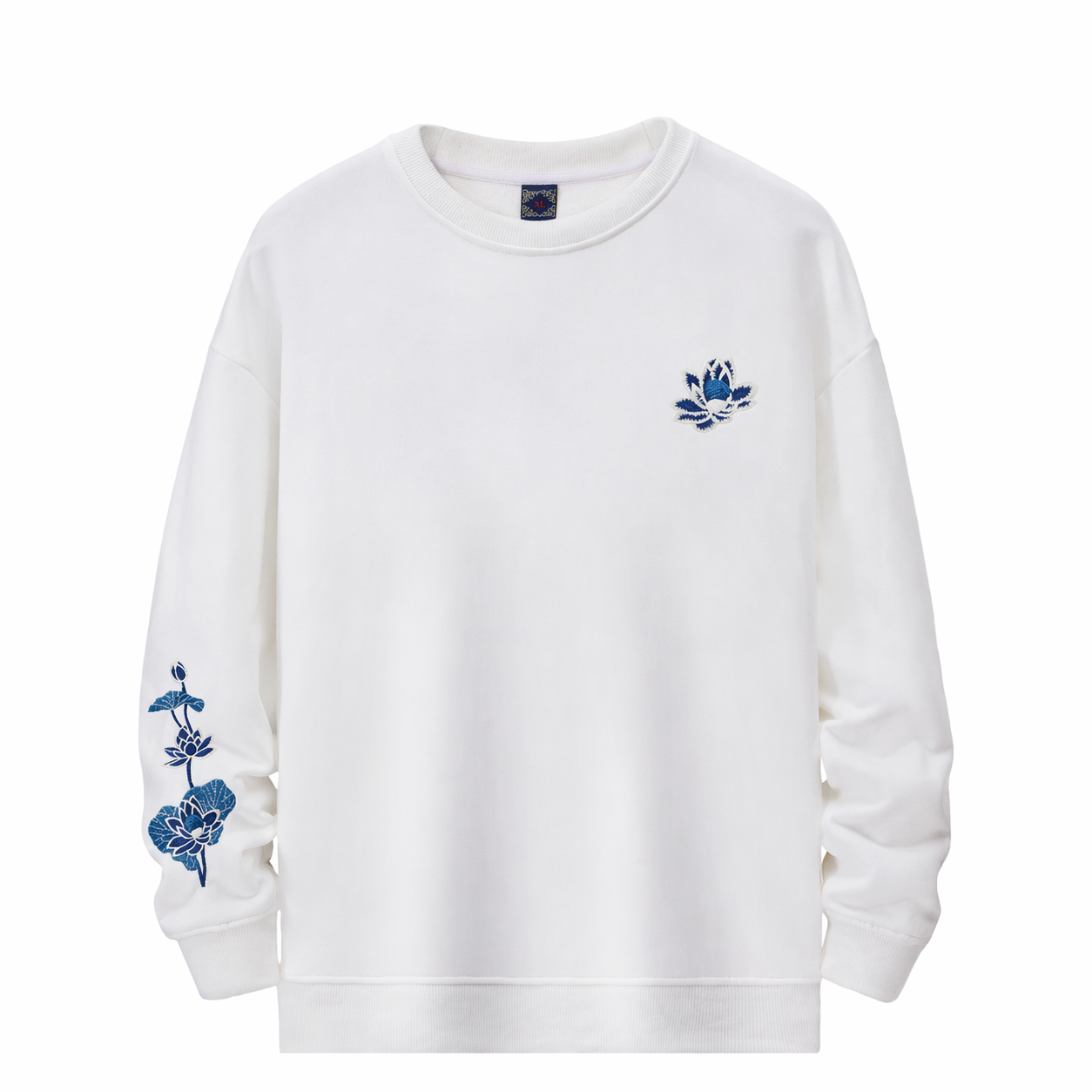 Sweat phénix et fleurs de lotus brodés (unisexe)
