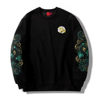 Sweatshirt with embroidered dragon sleeves (unisex) 