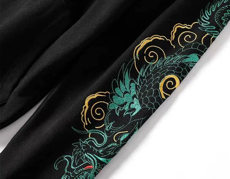 Sweatshirt with embroidered dragon sleeves (unisex) 