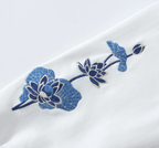 Sweat ample phénix et fleurs de lotus brodés (unisexe)