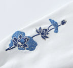 Sweat phénix et fleurs de lotus brodés (unisexe)