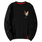 Sweat ample grues brodées (unisexe)