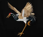 Embroidered crane sweatshirt (unisex) 