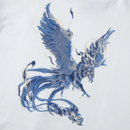 Sweat ample phénix et fleurs de lotus brodés (unisexe)