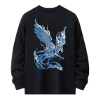 Sweat phénix et fleurs de lotus brodés (unisexe)