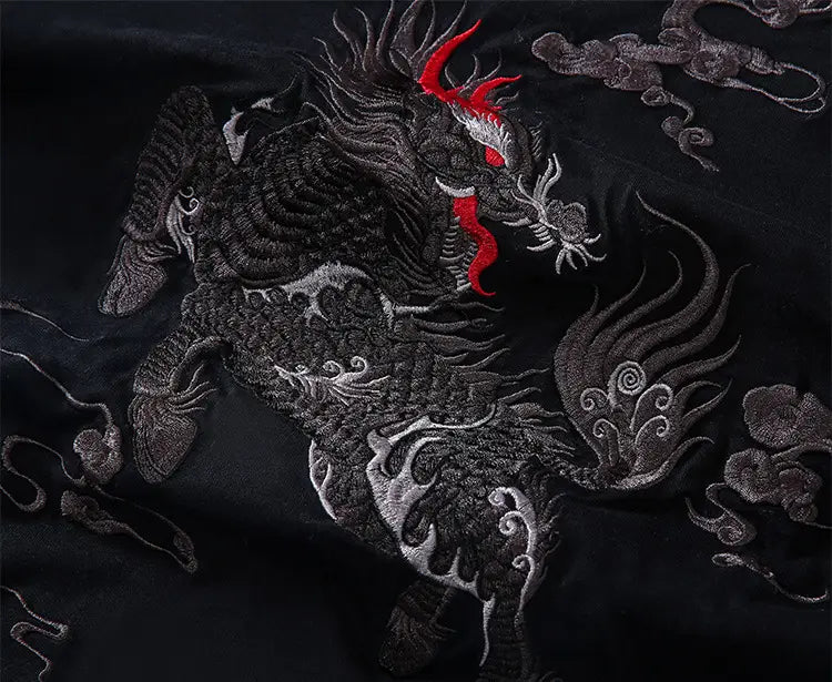 Embroidered kirin t-shirt (unisex) 