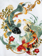 Tee-shirt carpes koi brodées (unisexe)