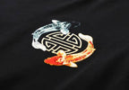 Tee-shirt ample carpes koi brodées (unisexe)