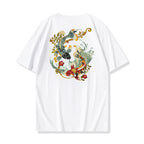 Tee-shirt ample carpes koi brodées (unisexe)