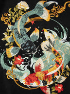 Tee-shirt ample carpes koi brodées (unisexe)