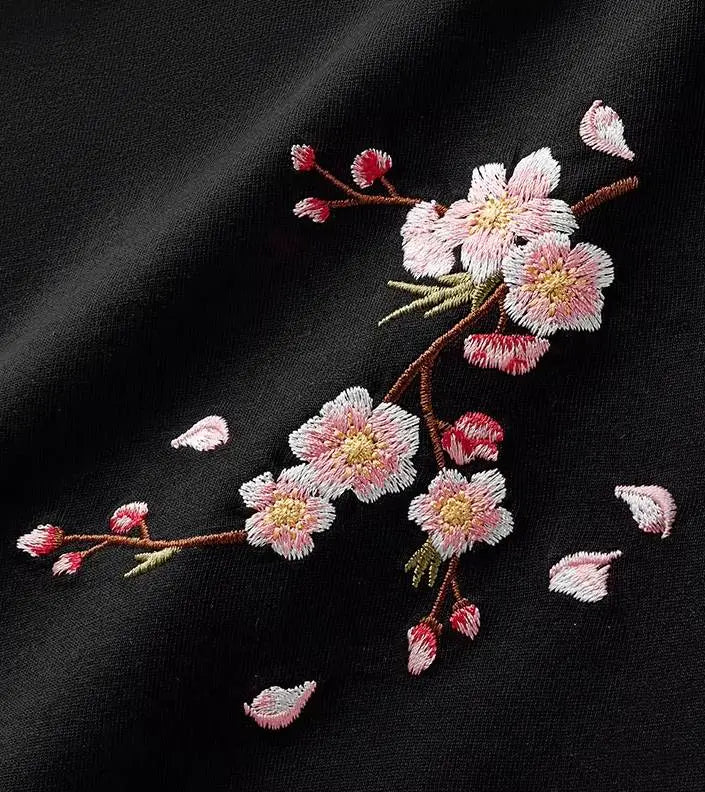 Embroidered cherry blossom t-shirt (unisex)