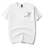 Tee-shirt ample fleurs de cerisier brodées (unisexe)