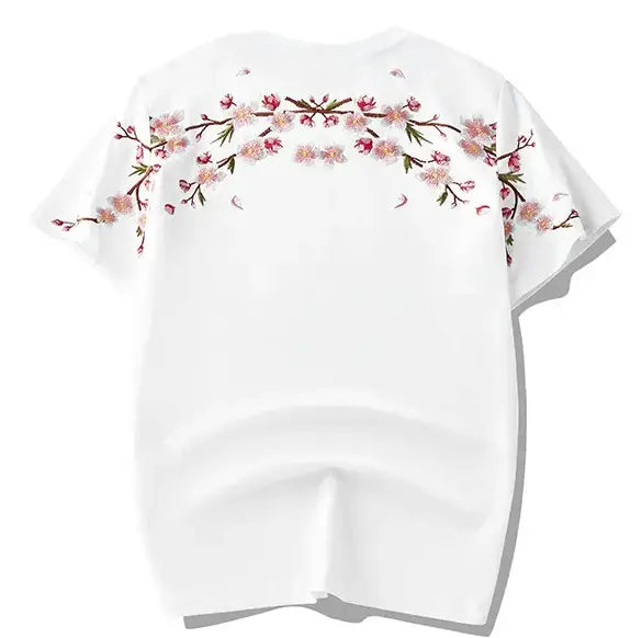 Embroidered cherry blossom t-shirt (unisex)